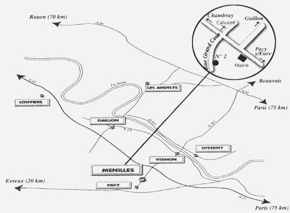 Les granges B&B access map