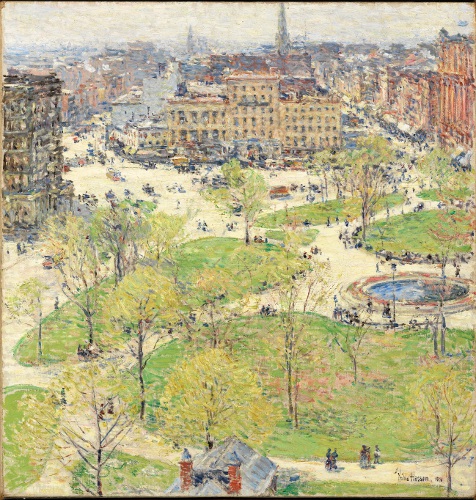 Frederick Childe Hassam Union Square in Spring, exhibited in Giverny Museum 2014